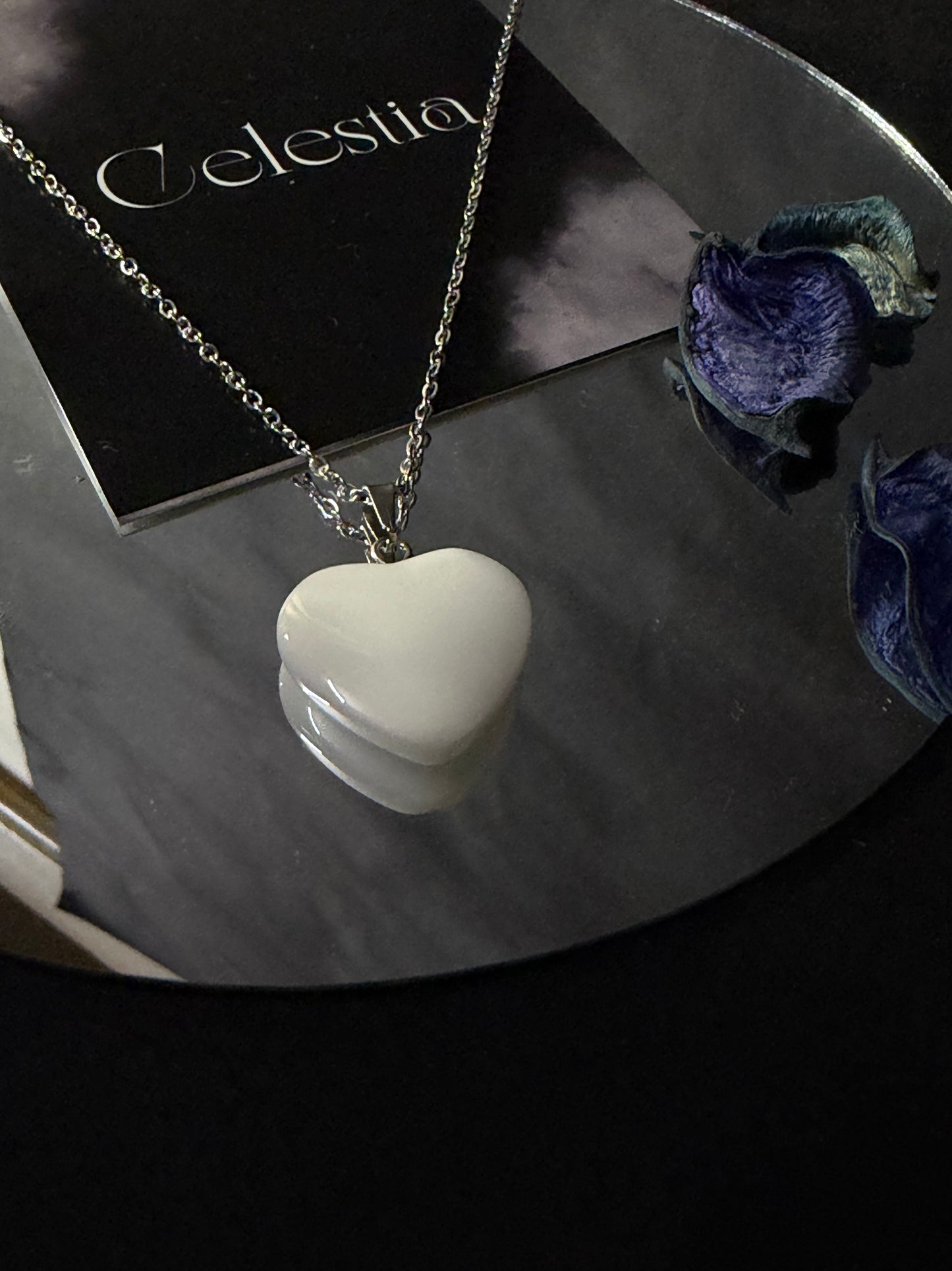 White Heart Pendant