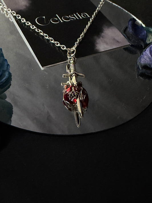 Red blood Heart sword