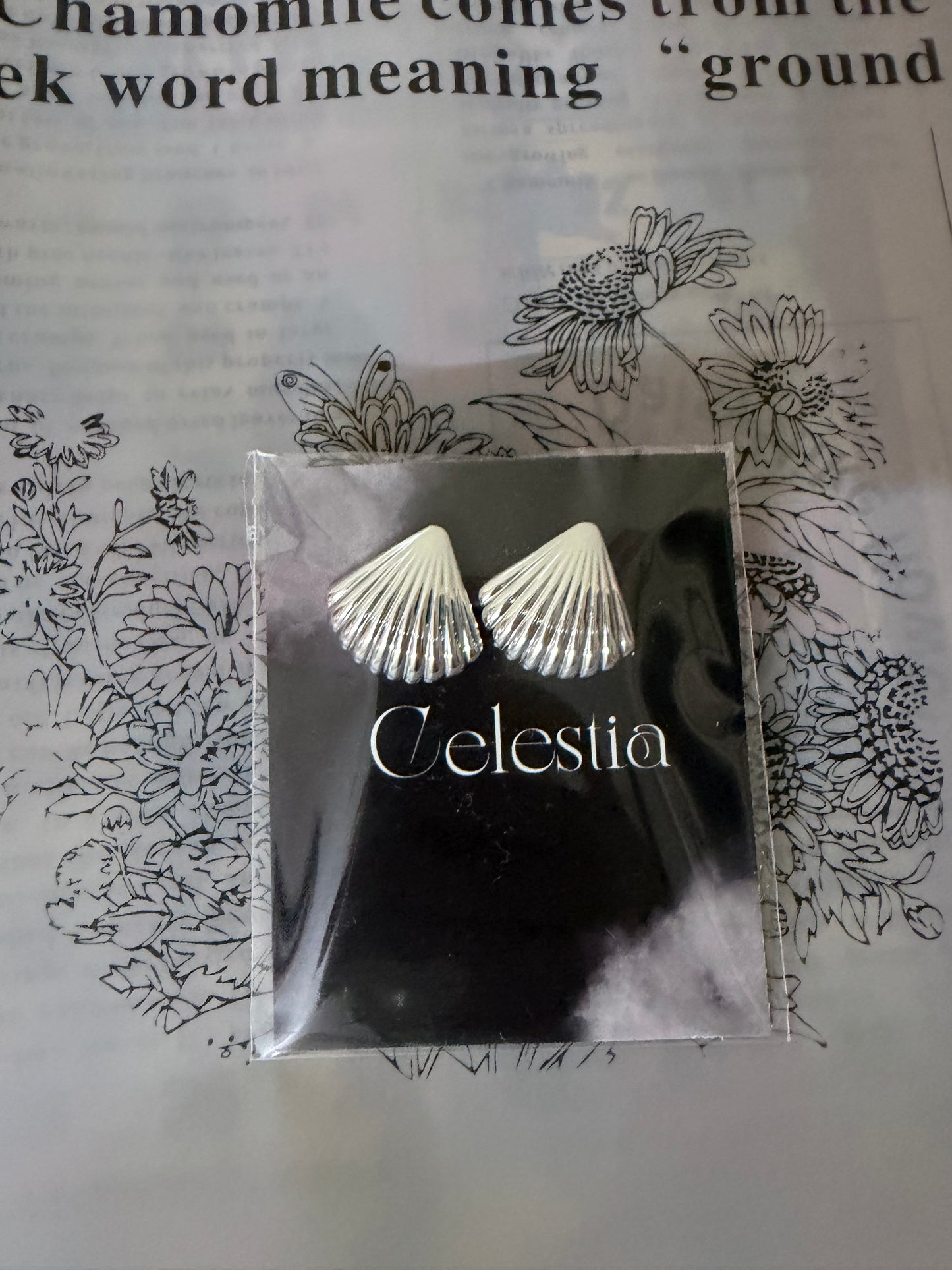Shell Silver Anti Tarnish Earrings