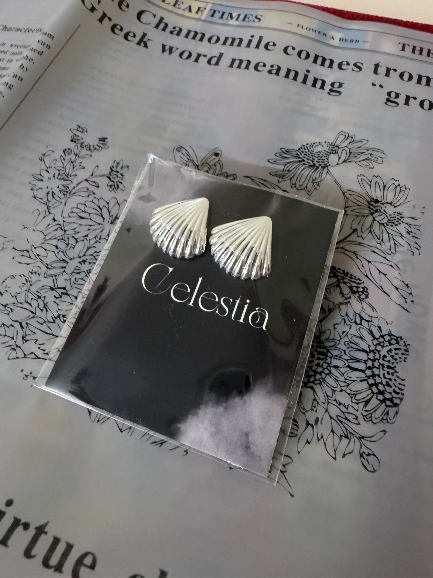 Shell Silver Anti Tarnish Earrings