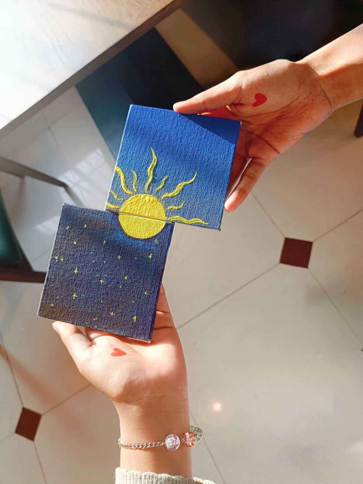 cute couple sky painting