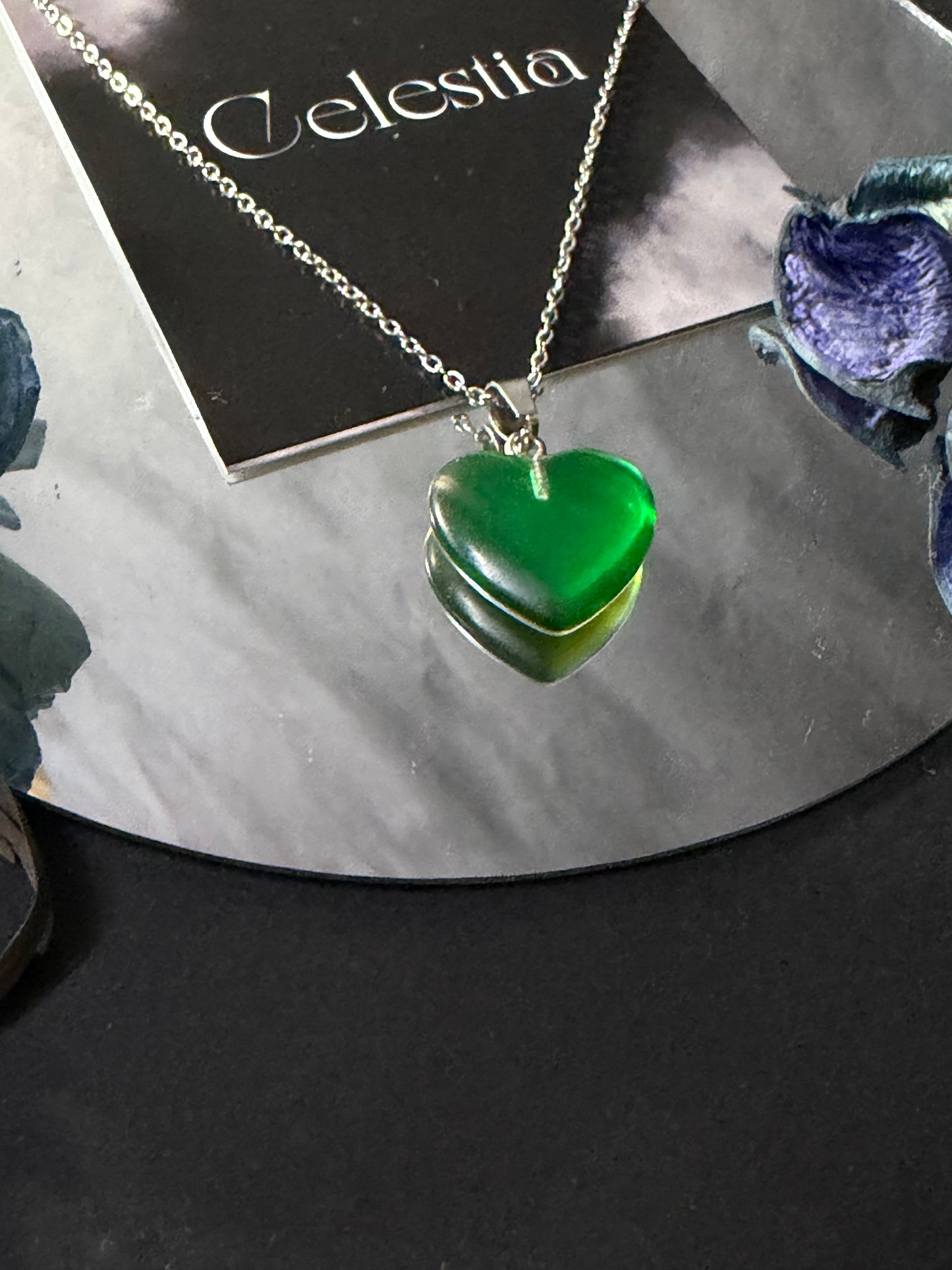 Aurora Colour Changing Heart pendant