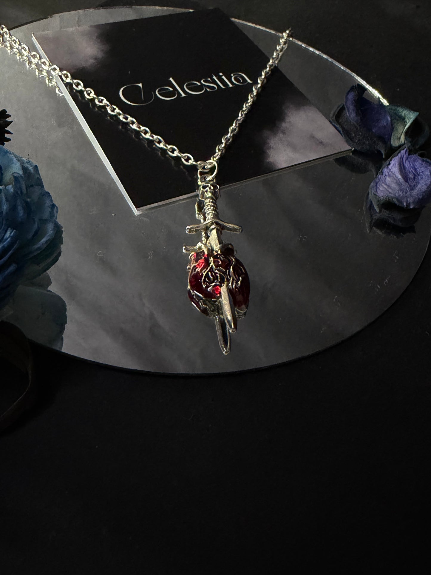 Red blood Heart sword