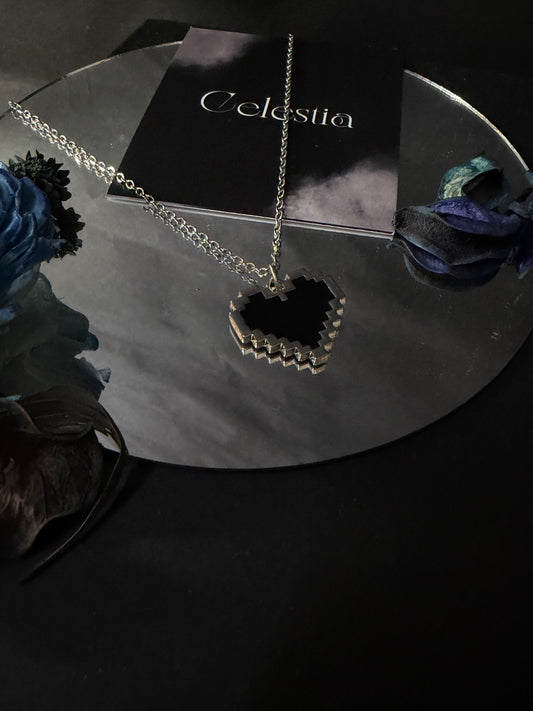 Black pixelated Heart